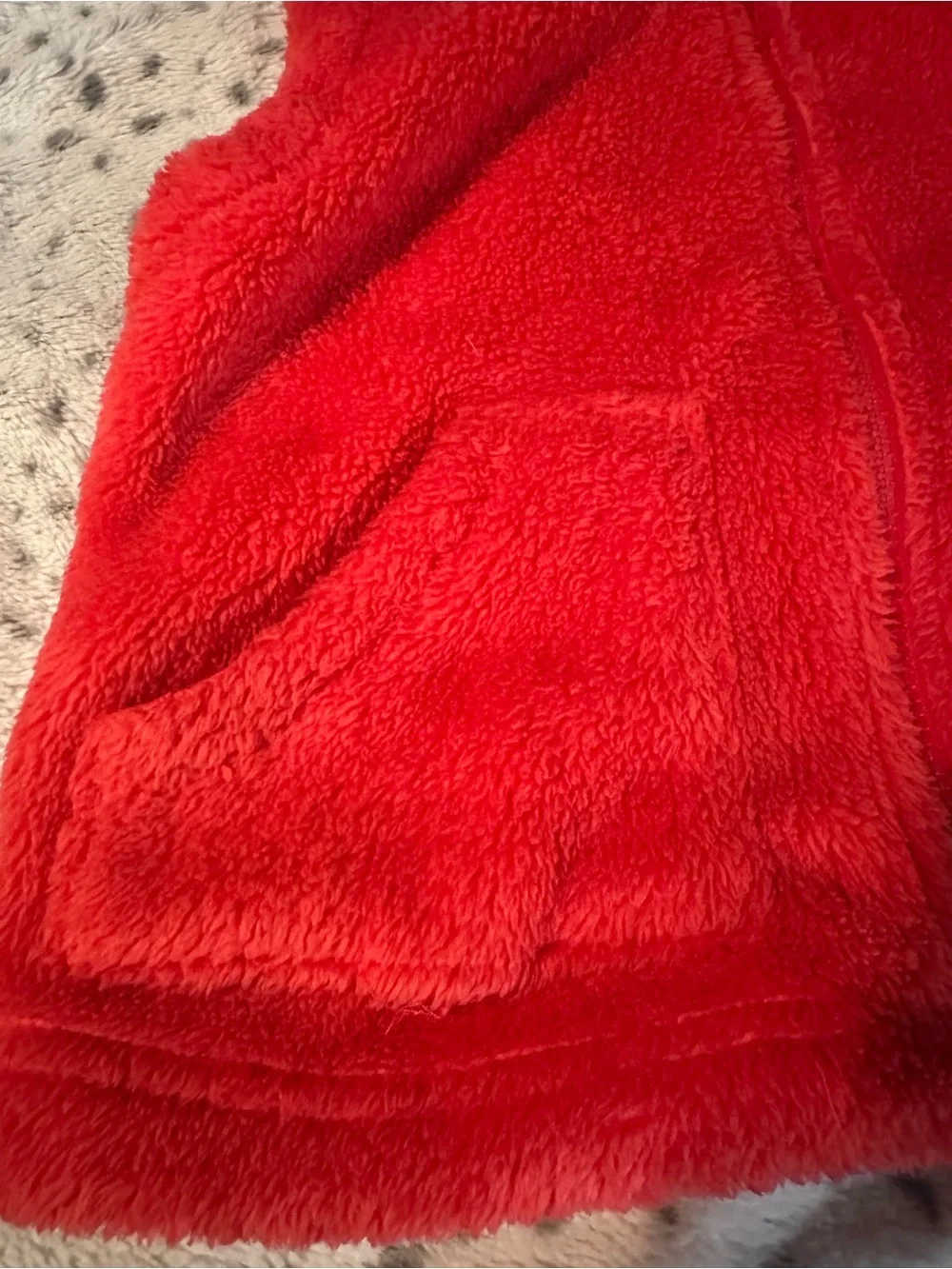 Gymboree Bright Red Fuzzy Hooded Vest